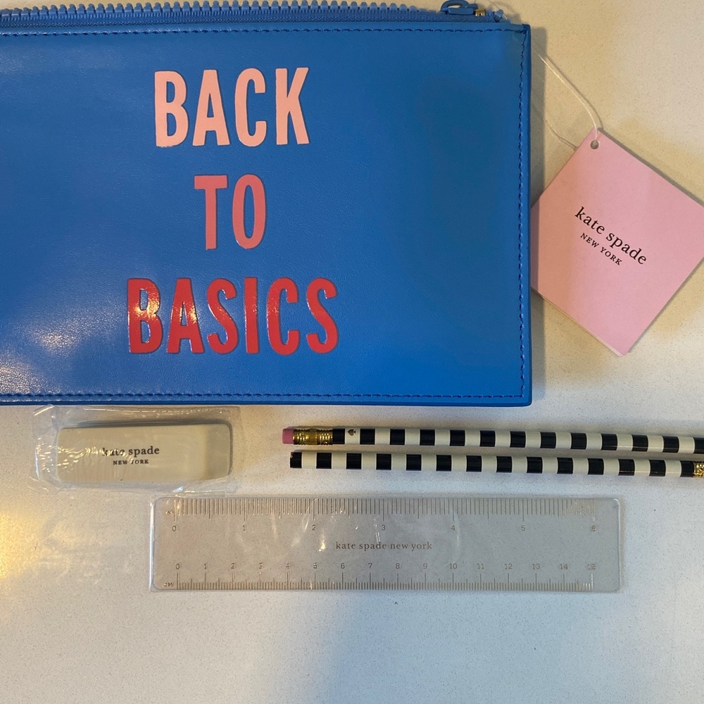 Kate Spade Pencil Case with Desk Supplies
